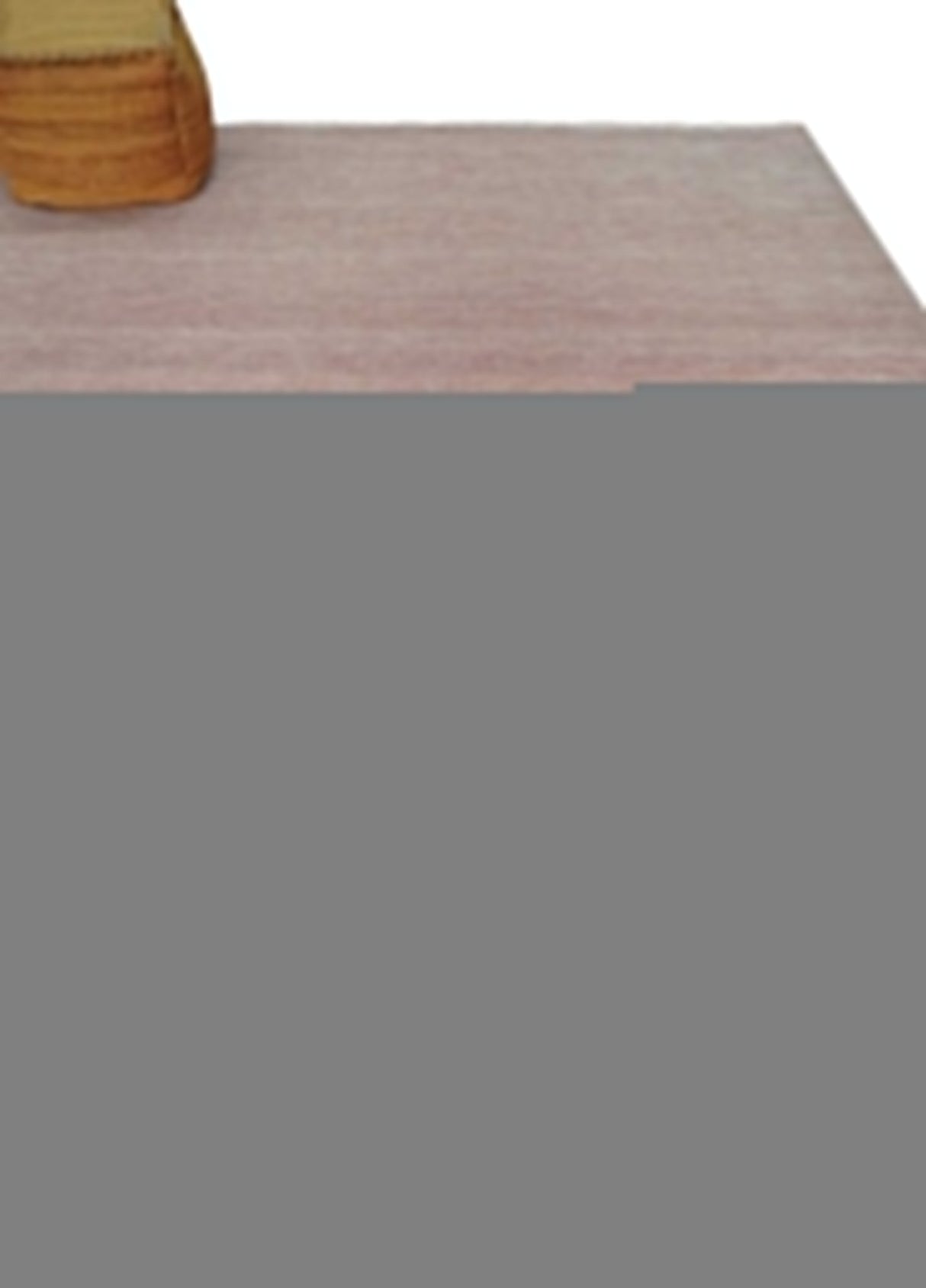 Contemporary Custom Made Modern Solid Peach Hand knotted Wool Area Rug