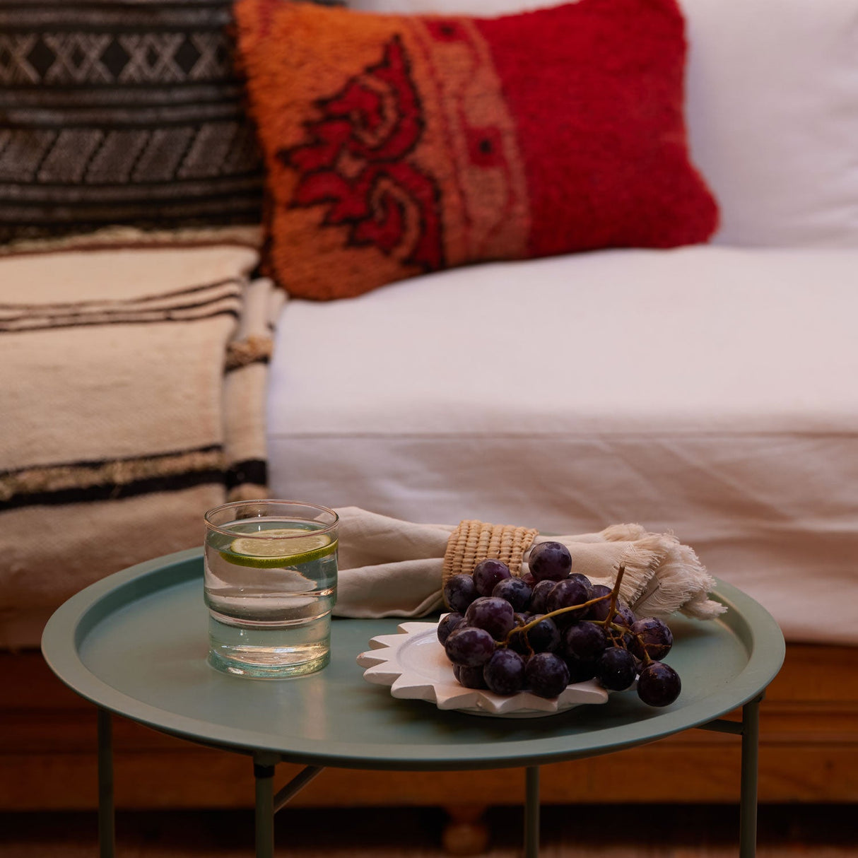 Moroccan Mouth-blown Column Glasses | Set of Two