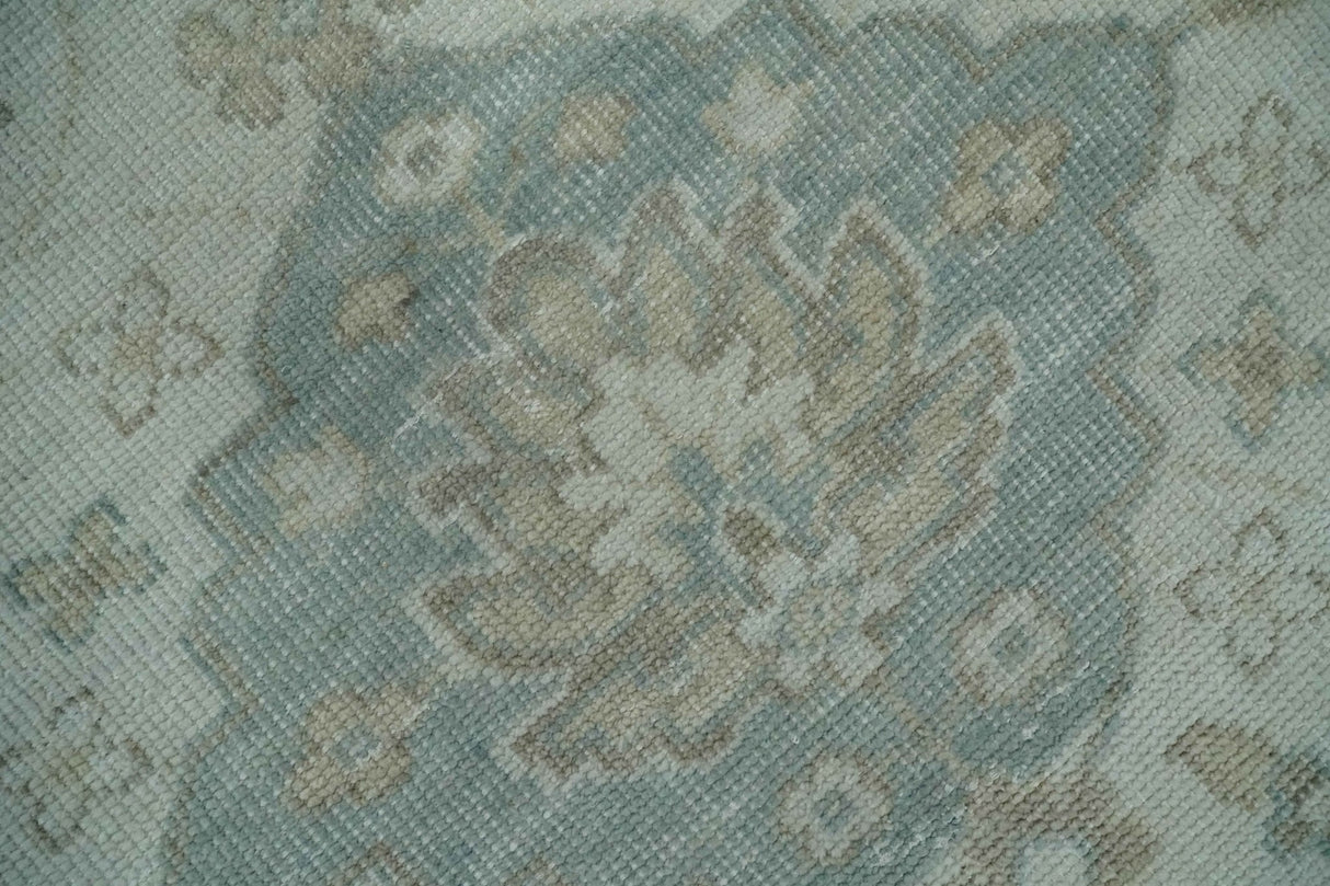 Custom Made Antique Style Neutral Ivory and Camel Custom Made wool Area Rug