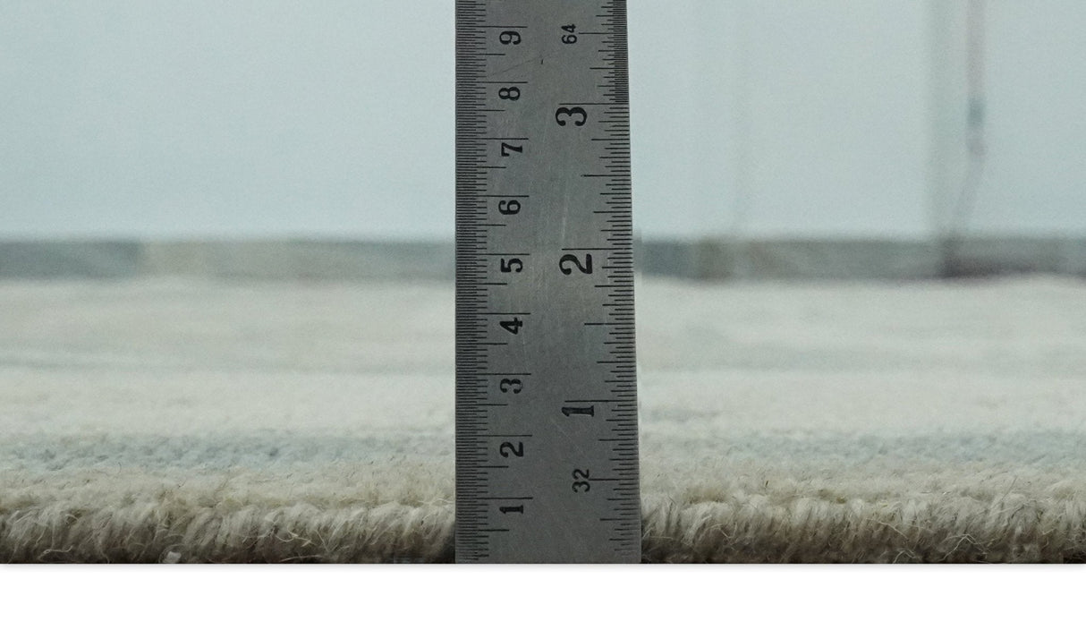 Custom Made Beige and Charcoal Traditional Heriz Medallion Hand Knotted wool Area Rug