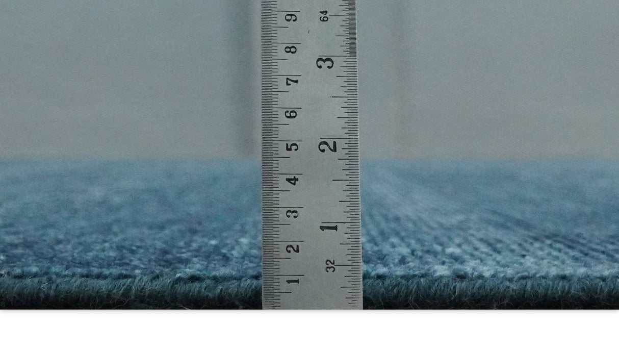 Custom Made Midnight blue Solid Hand knotted Modern wool Area Rug