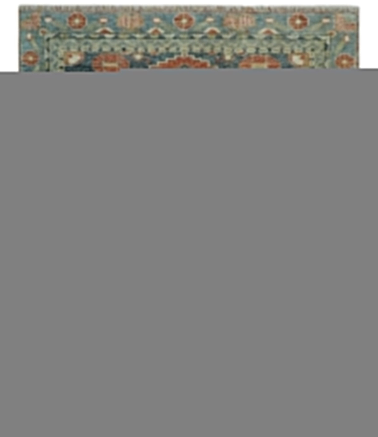 Custom Made Rust and Gray Traditional Hand knotted Multi Size wool Area Rug