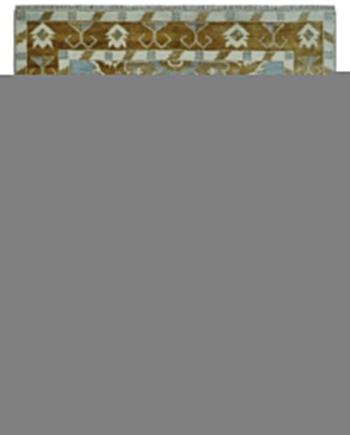 Custom Made Silver, Olive and Ivory Traditional Medallion Large Floral Design Hand knotted wool Area Rug