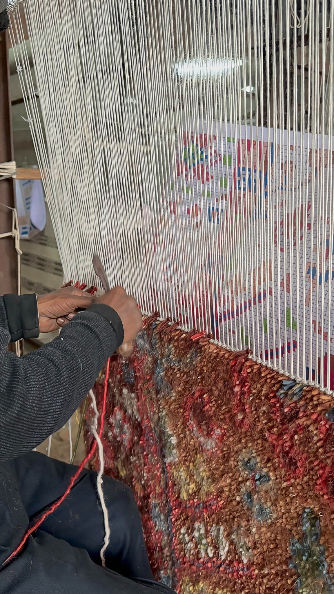 Custom made Tree of Life Brown and Rust Hand Knotted Traditional Oushak Wool Rug