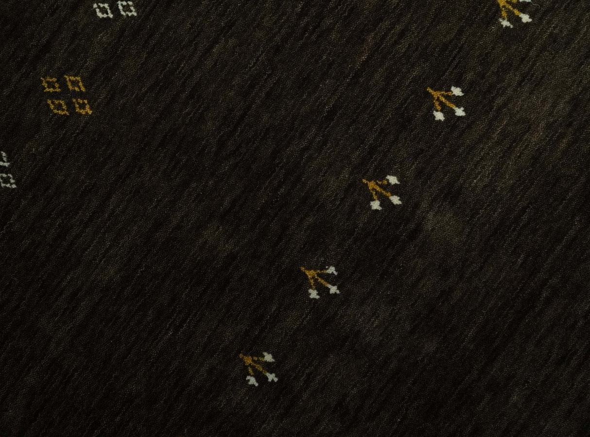 Custom Made Tribal look Greenish-Brown Traditional Hand loom Wool Area Rug