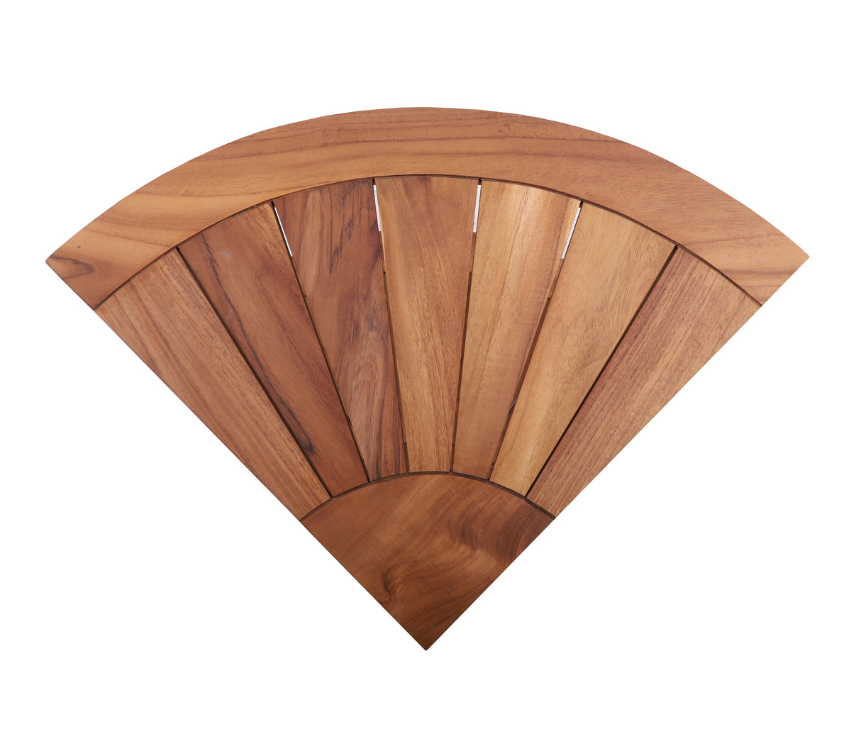 Tanzania Oiled Teak Shower and Bath Corner Stool with Shelf - 17.5"