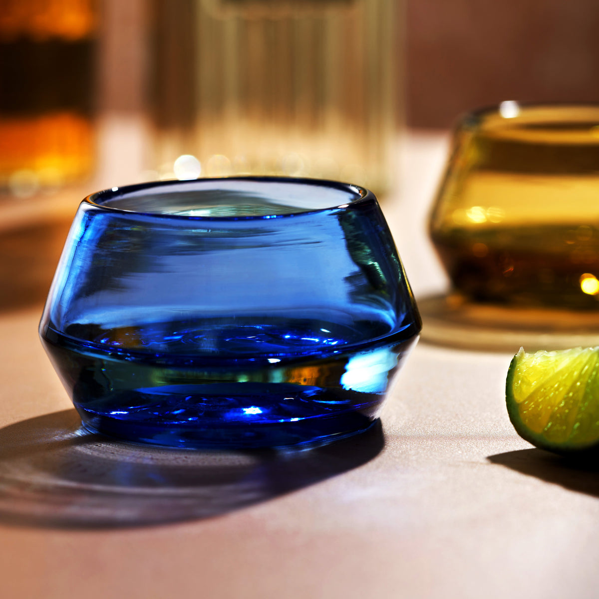 Tequila Copita Glass in Cobalt