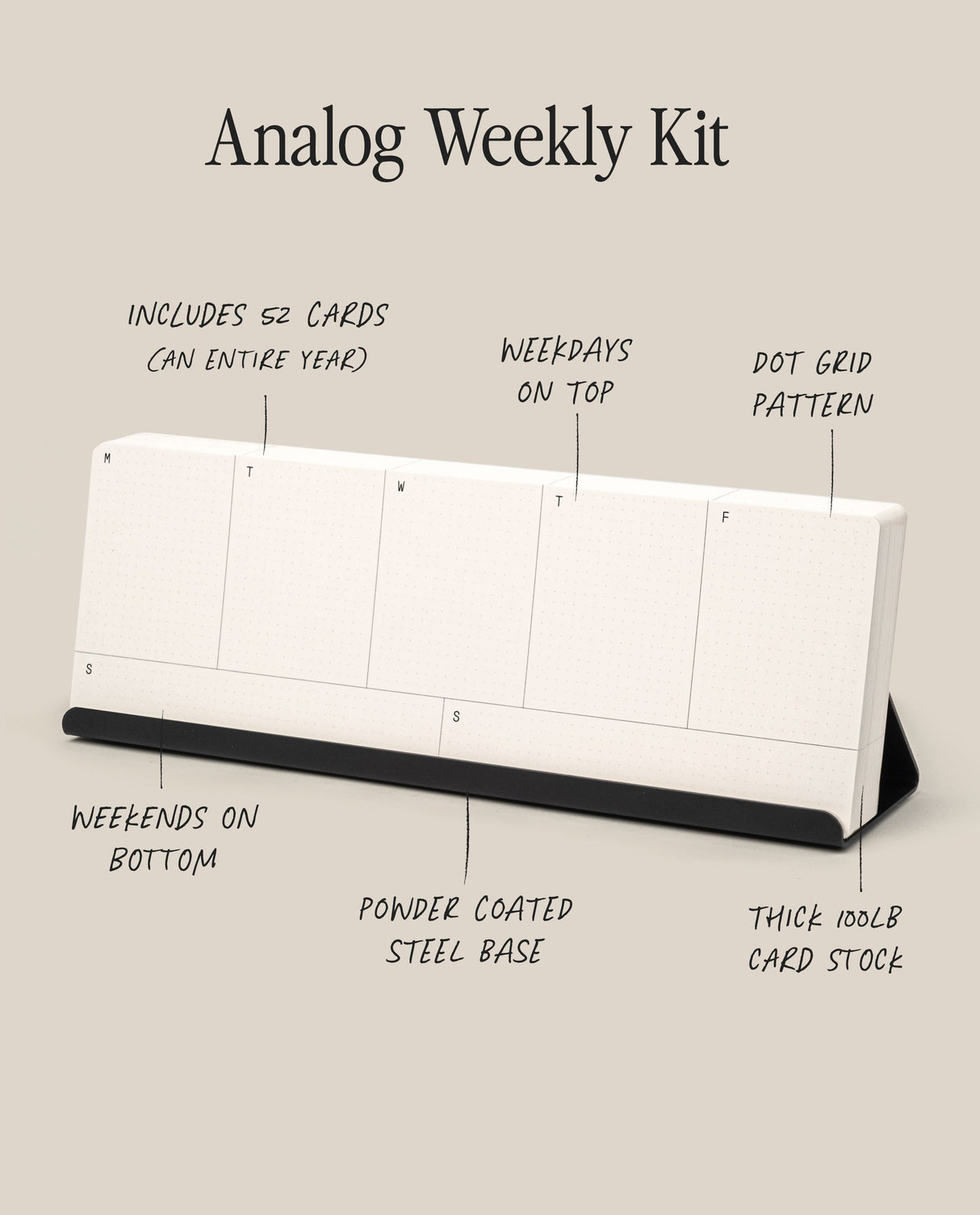 Analog Weekly Kit (Black Steel)