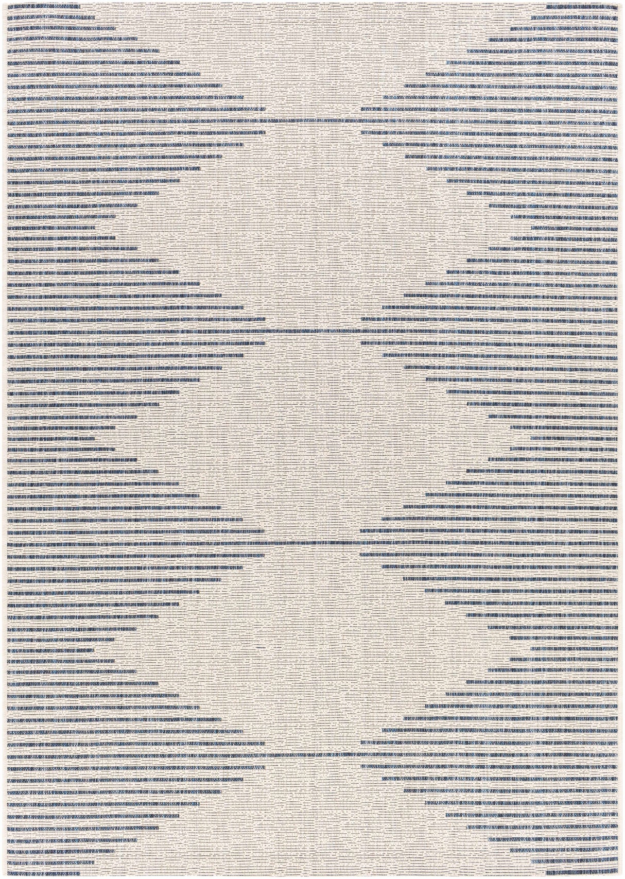 Stephan Blue & Cream Outdoor Rug