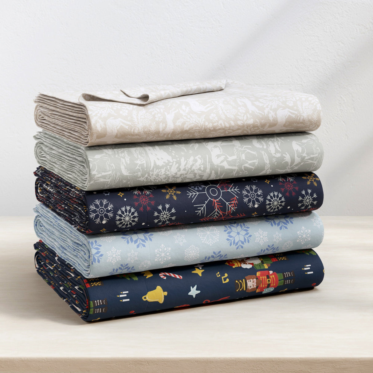4-Piece Turkish Cotton Christmas Flannel Sheet - Whittaker Collection