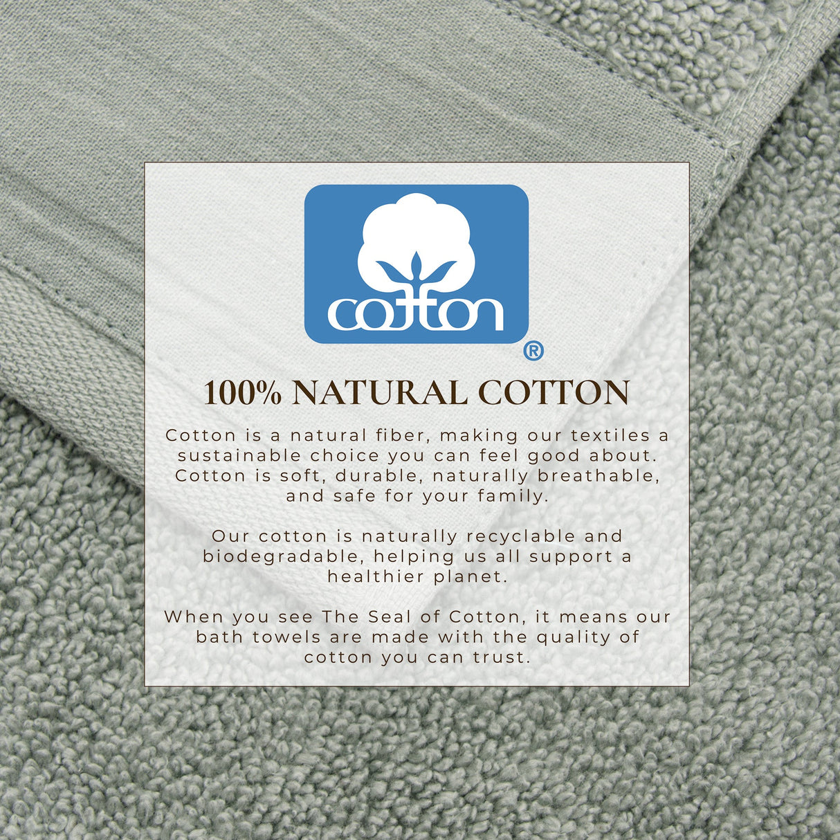 Cotton Linen-Like Border 6-Piece Towel Set - Priya Collection