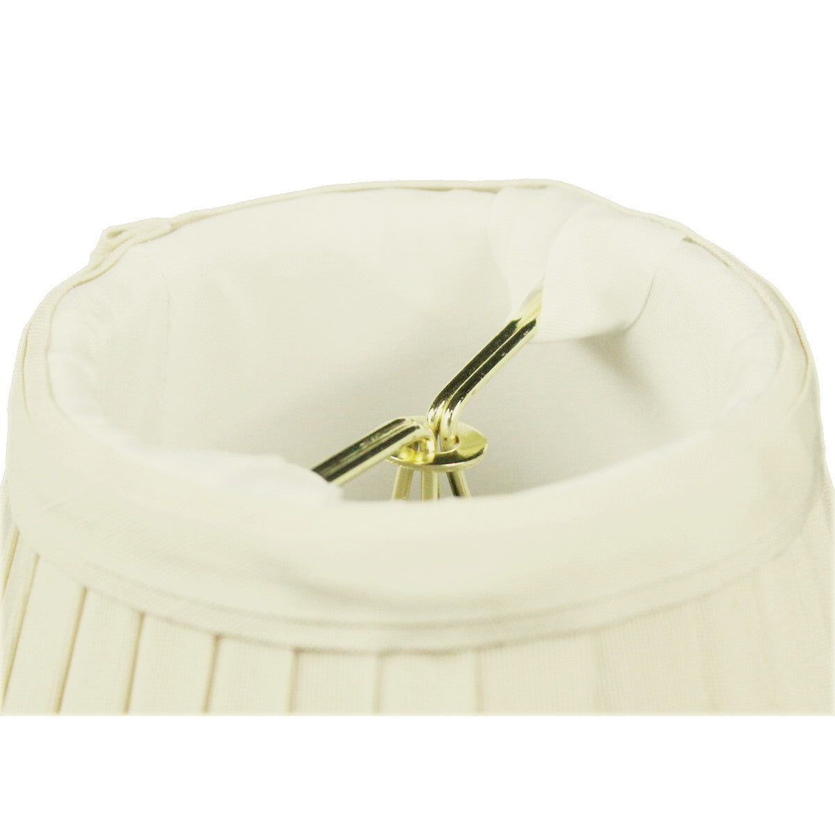 5"W x 4"H Set of 6 Crisp Linen Pleated Clip-on Candelabra Lampshade