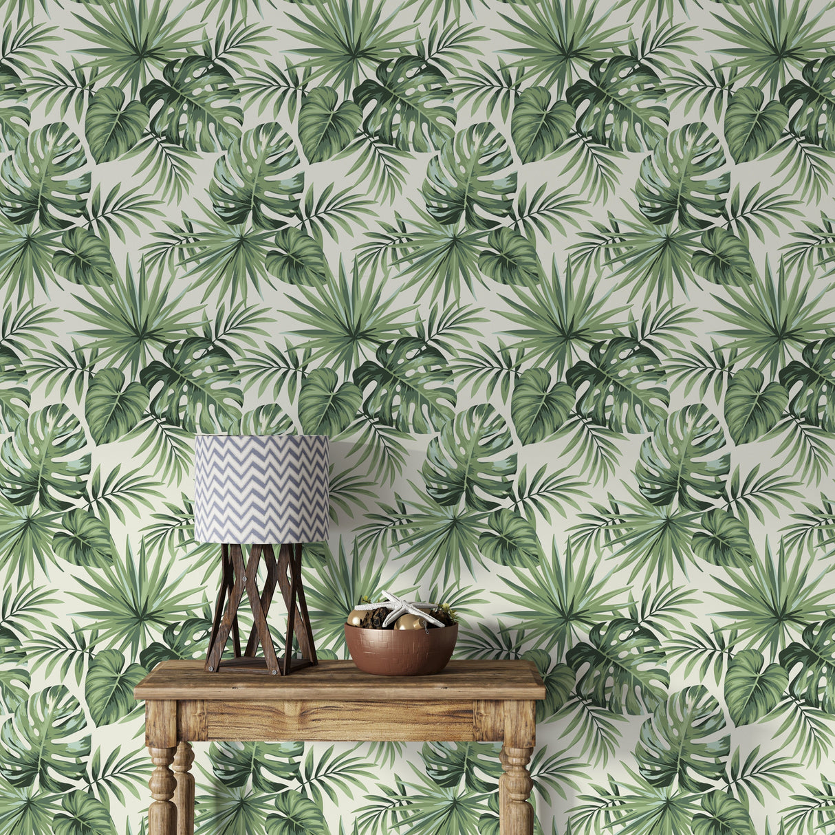 Green Leaf Tropical Wallpaper Peel and Stick