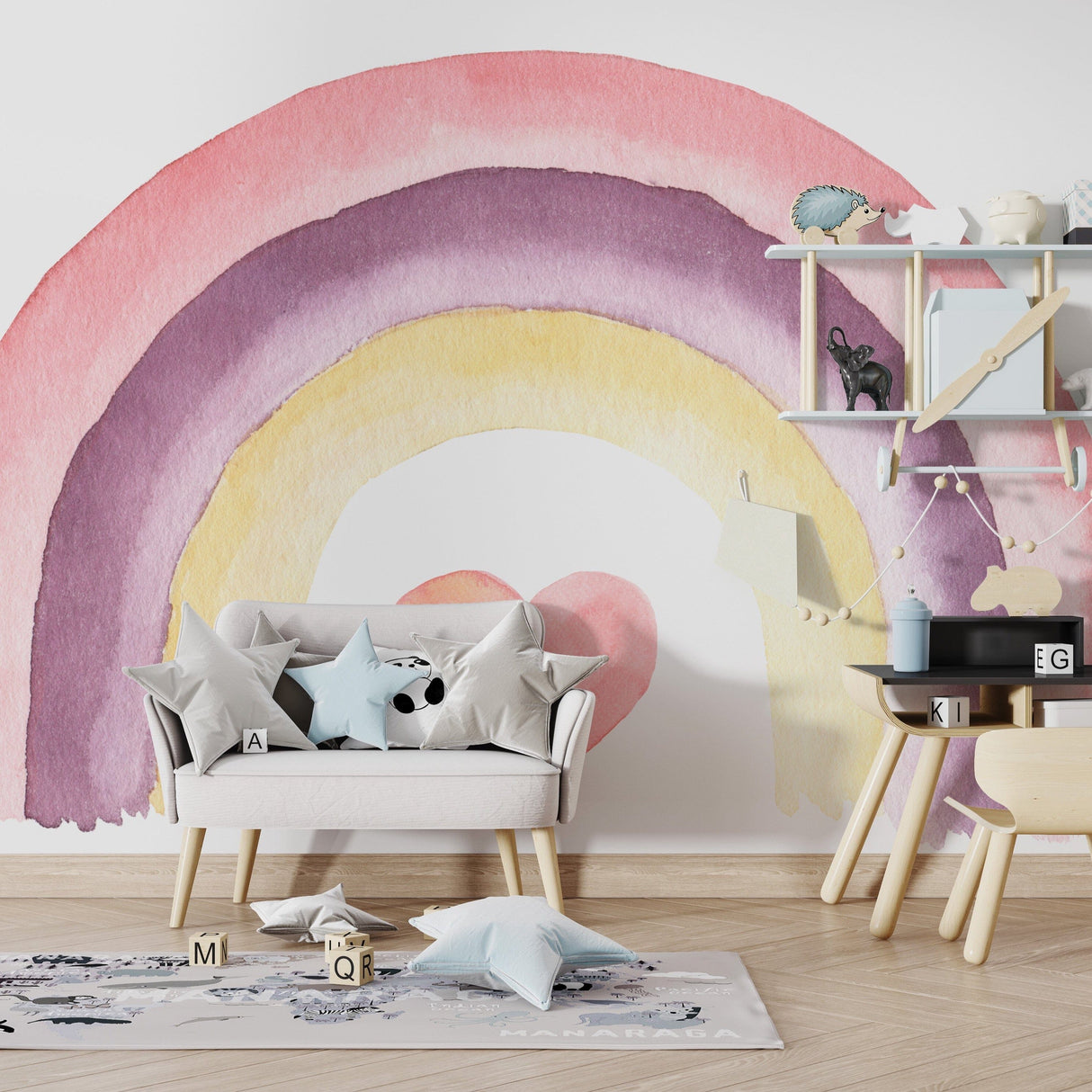 Colorful Fantasy Rainbow Wallpaper Peel and Stick