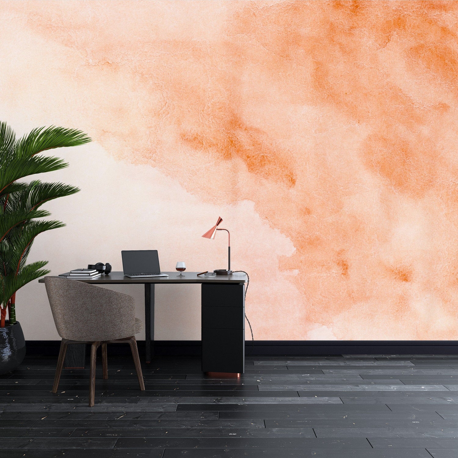 Abstract Watercolor Wallpaper - Organic Brush Strokes Wall Mural