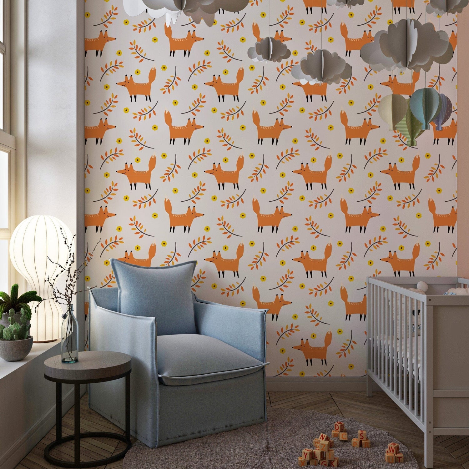 Forest Fox Peel and Stick Wallpaper