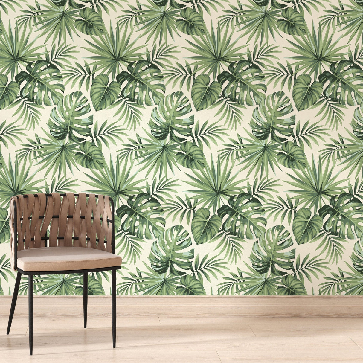 Green Leaf Tropical Wallpaper Peel and Stick