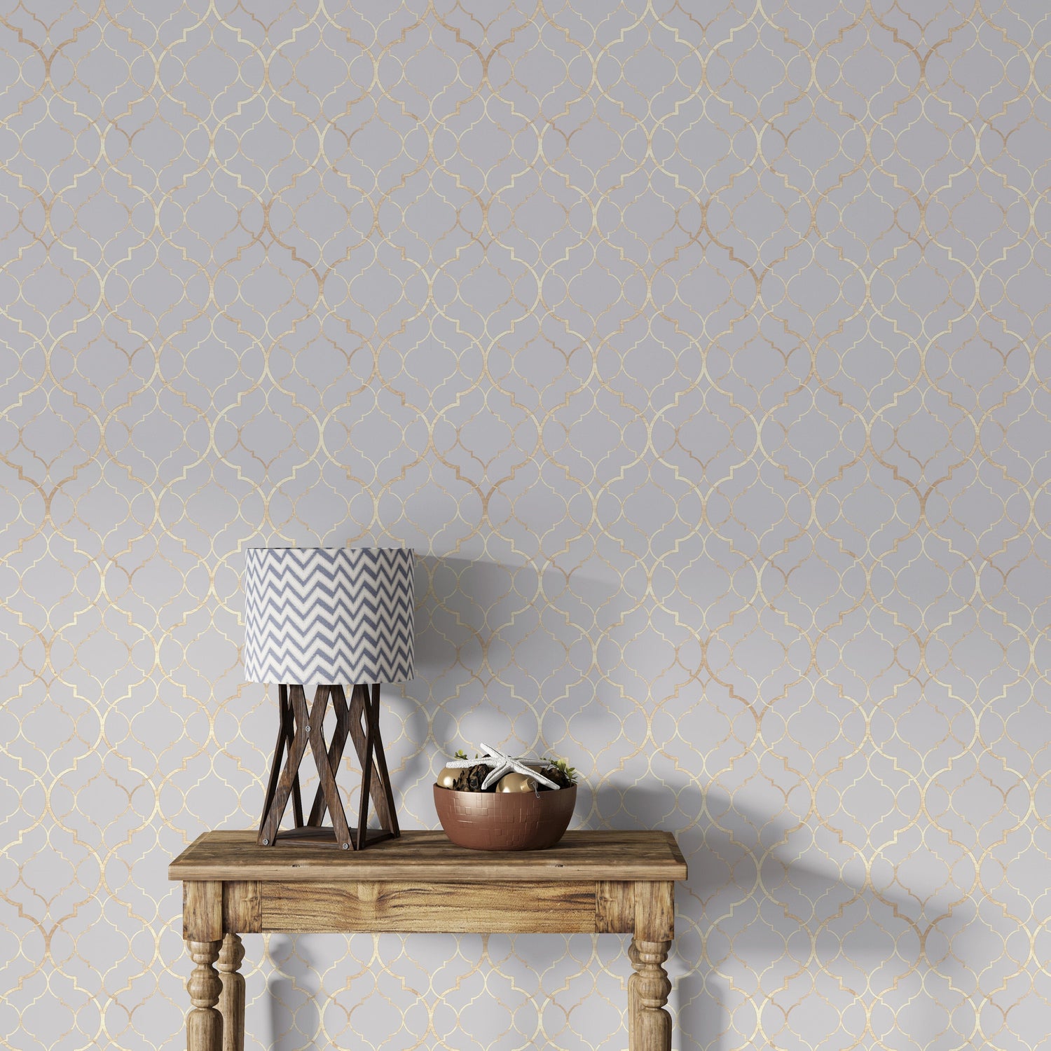 Beige Geometric Wallpaper