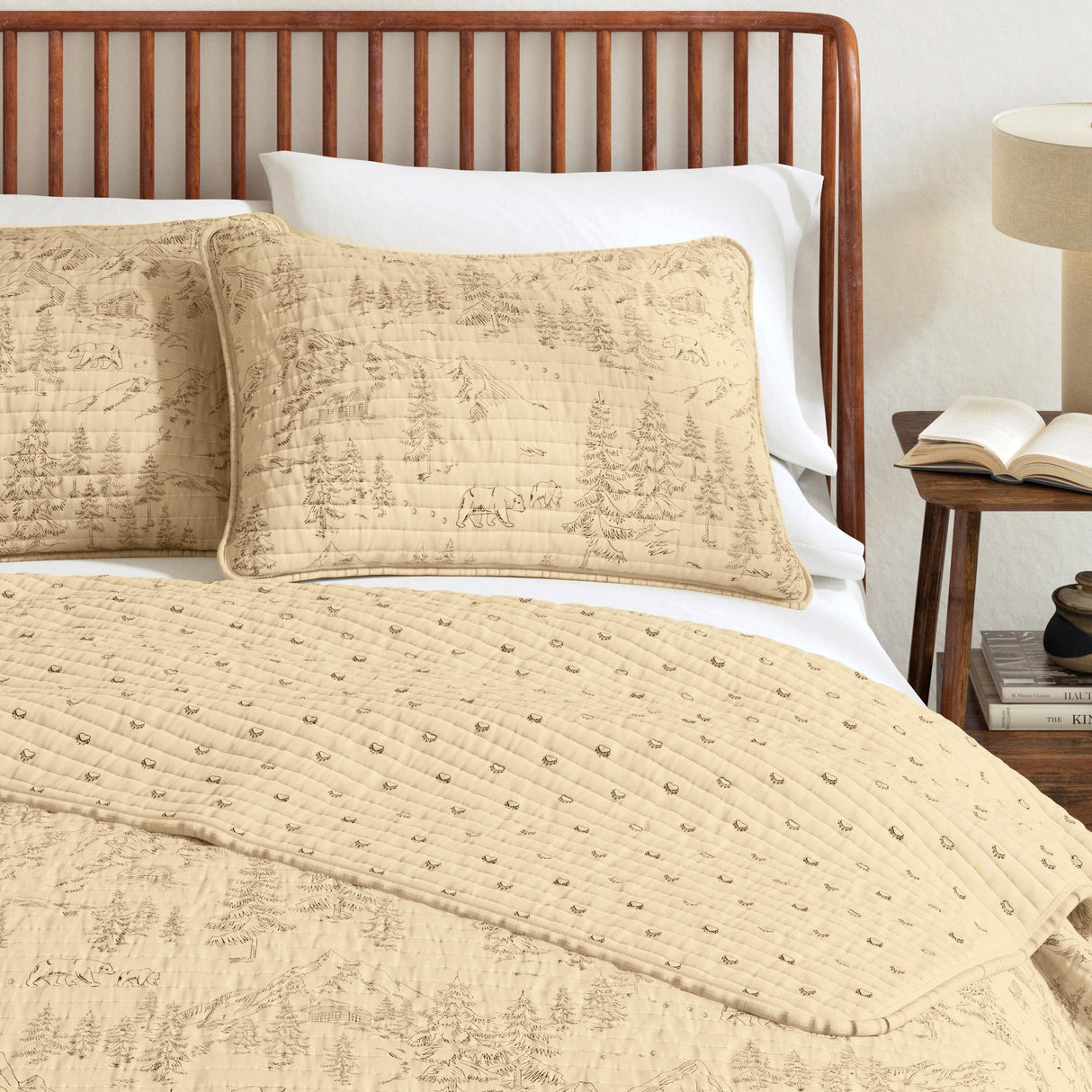 3 Piece Lodge Printed Quilt - Moonlight Ridge