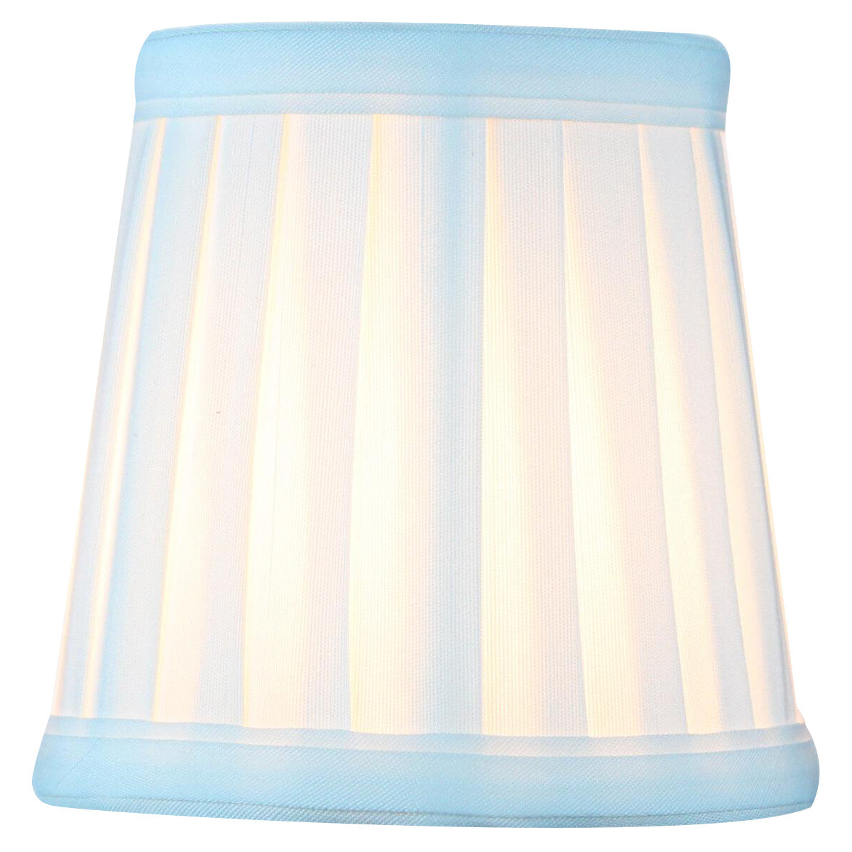 4"W x 4"H Set of 6 Down White Pleated Clip-on Candelabra Lampshade