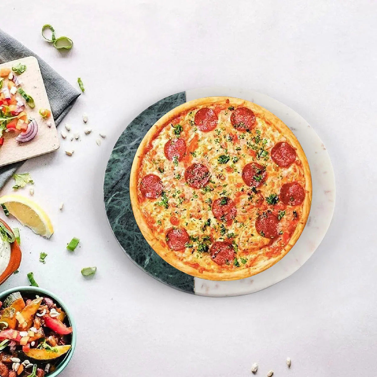 Eclipse Round Marble Cheese Board