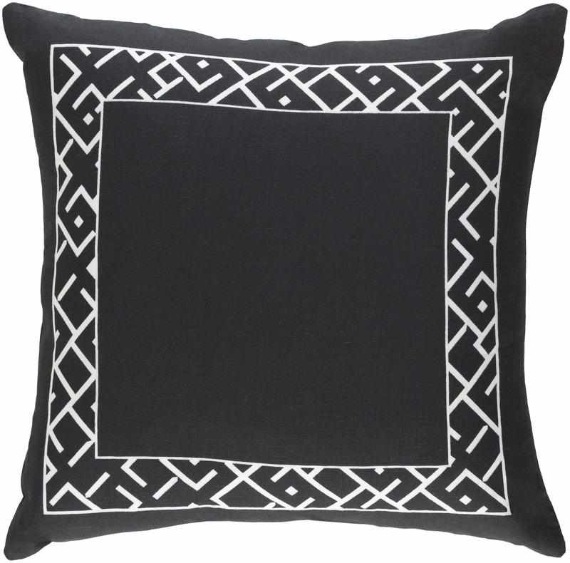 Ans Black Pillow Cover