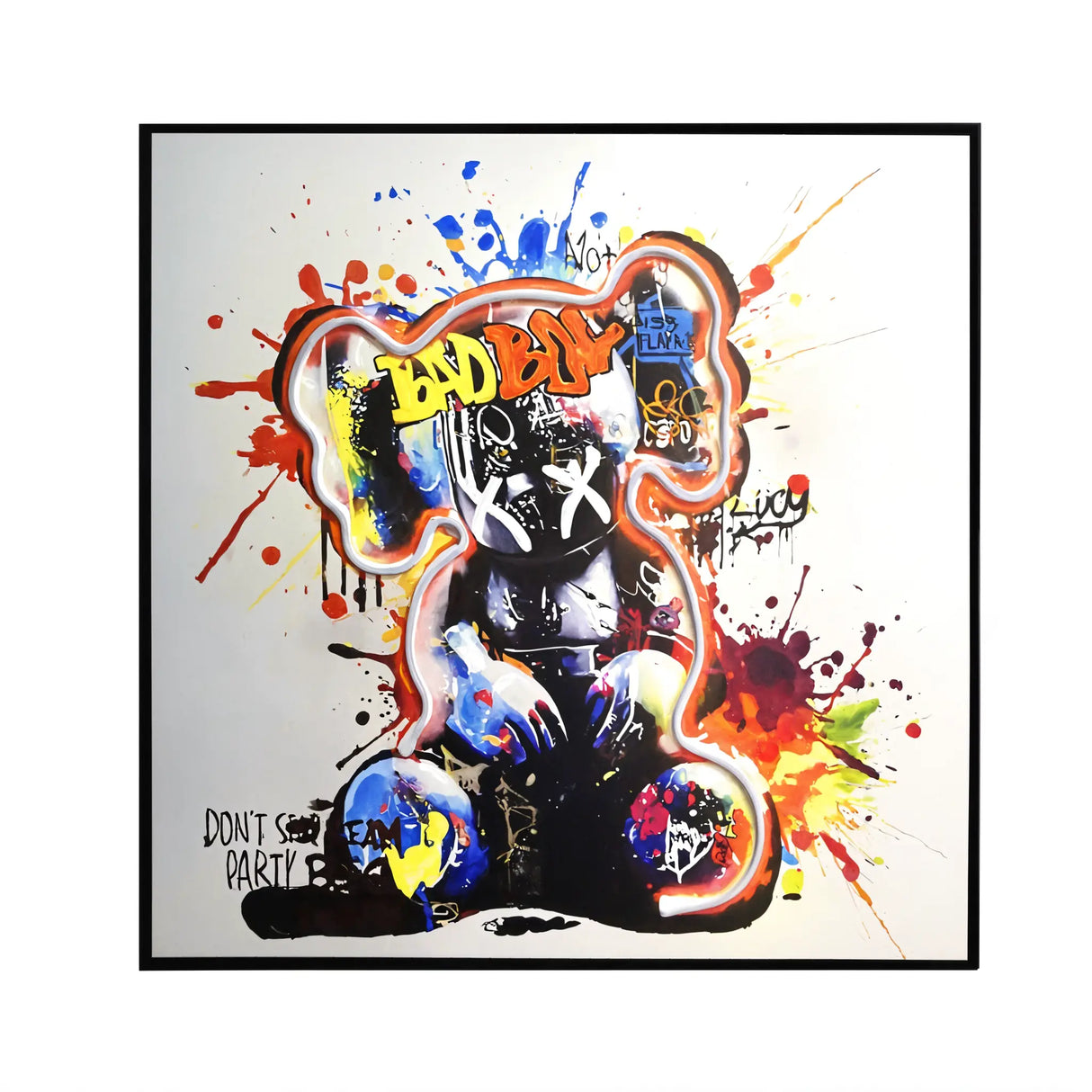 Dancing Street Art Figure LED Light – Modern LED Sculpture with X Eyes