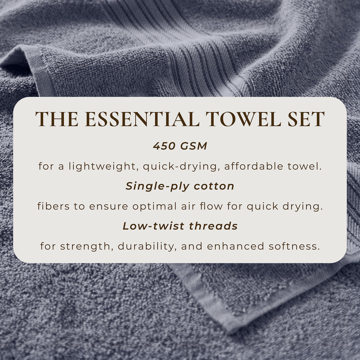 Cotton Terry Bath Towel Set - Cooper Collection