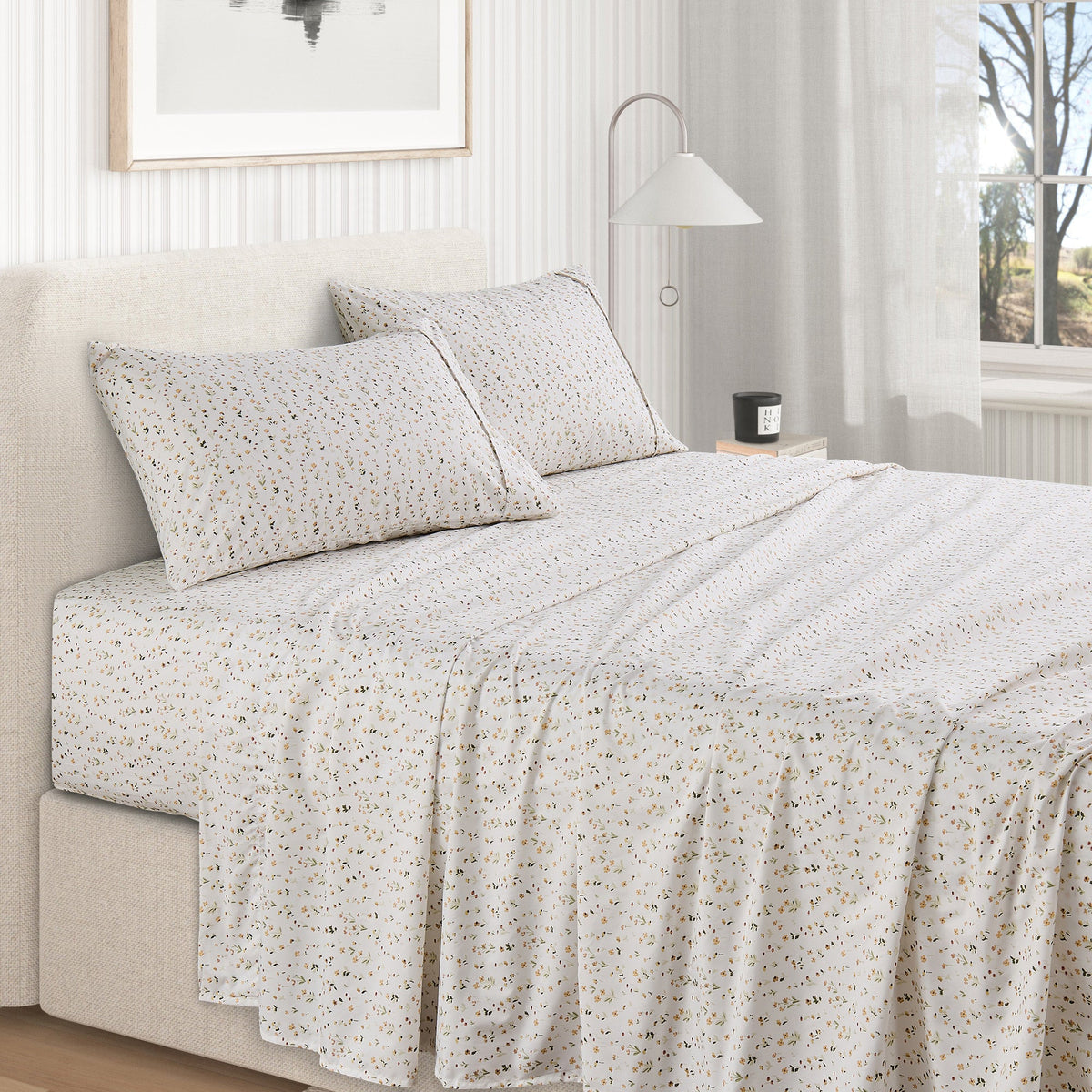 Watercolor Floral Sheet Set - Delia Collection