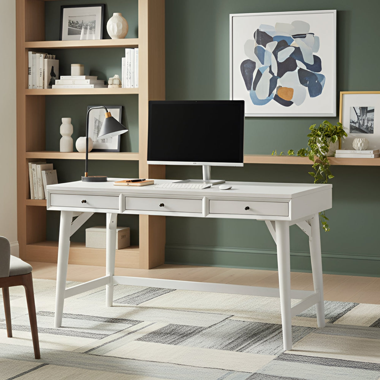 Flynn Large Desk, White
