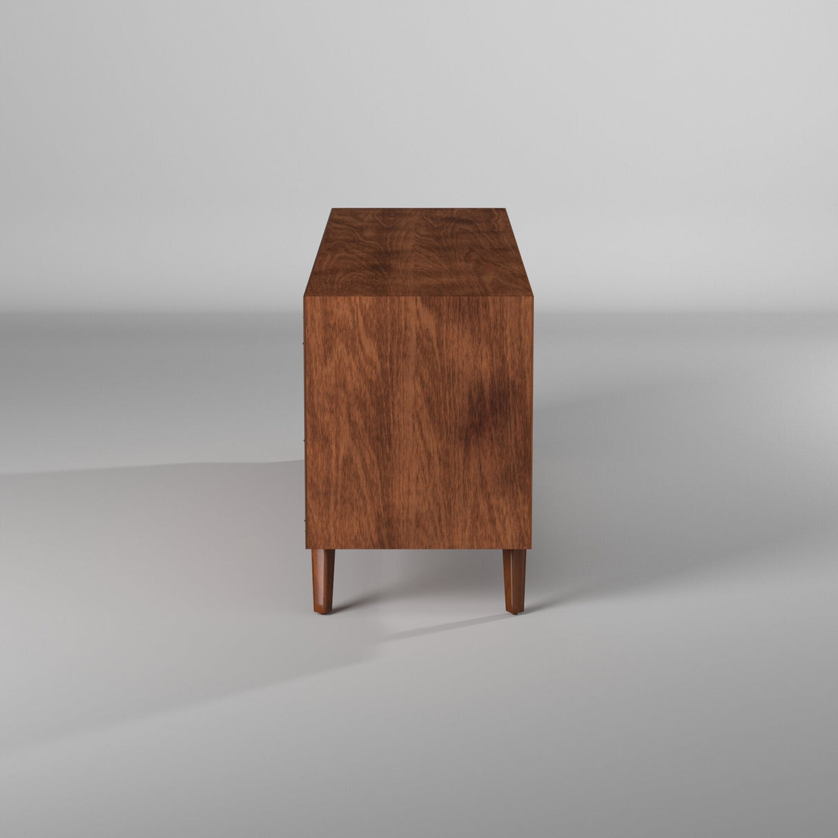 Flynn Large TV Console, Chestnut/White