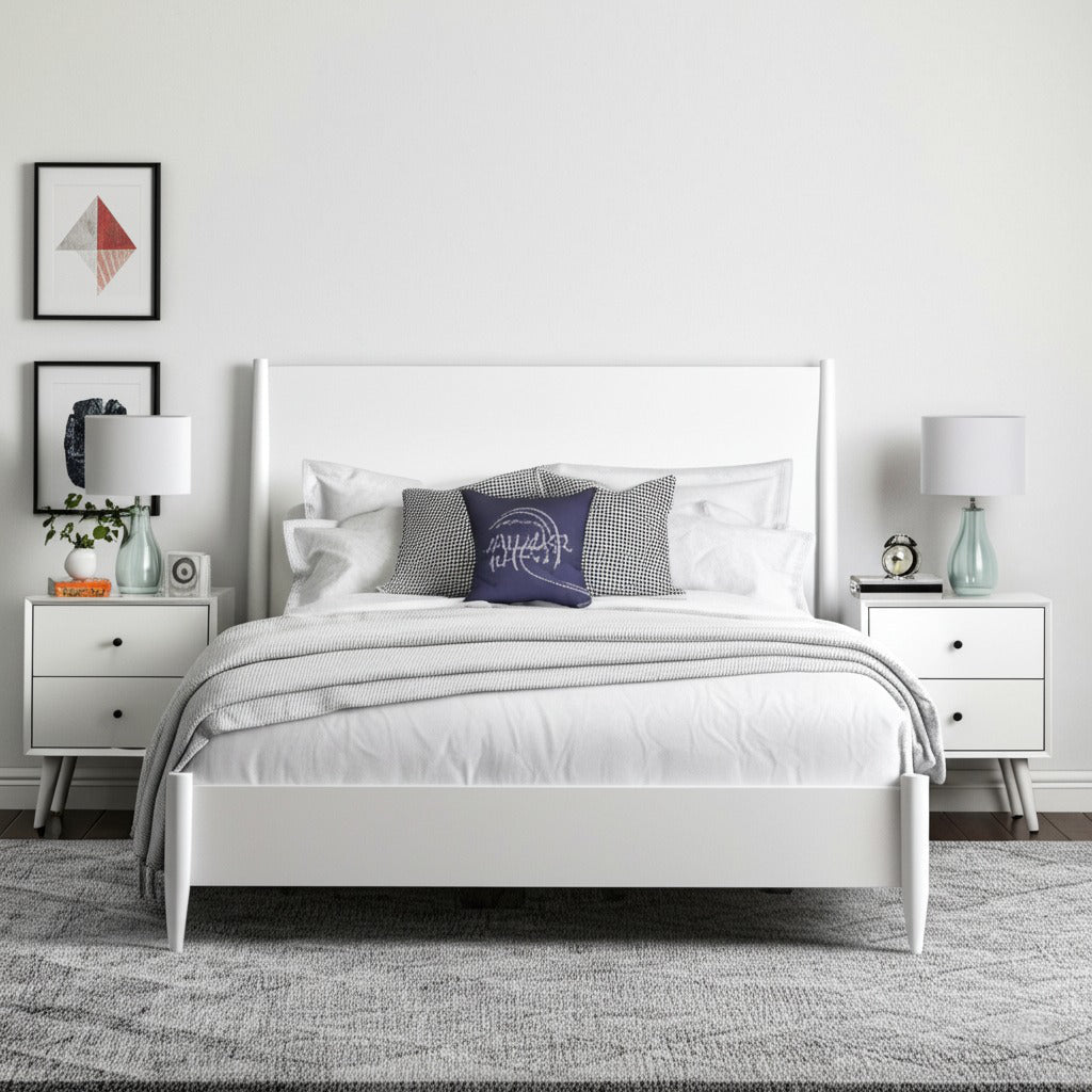 Flynn Platform Bed, White