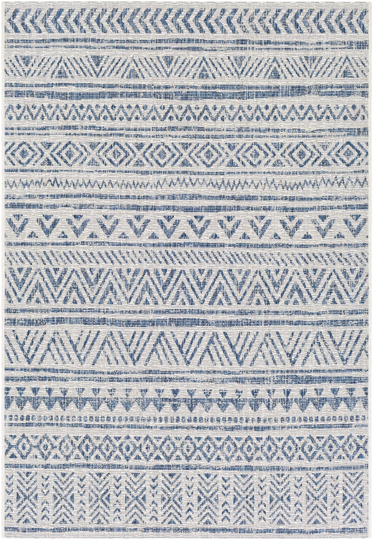 Novato Navy All Over Pattern Performance Rug