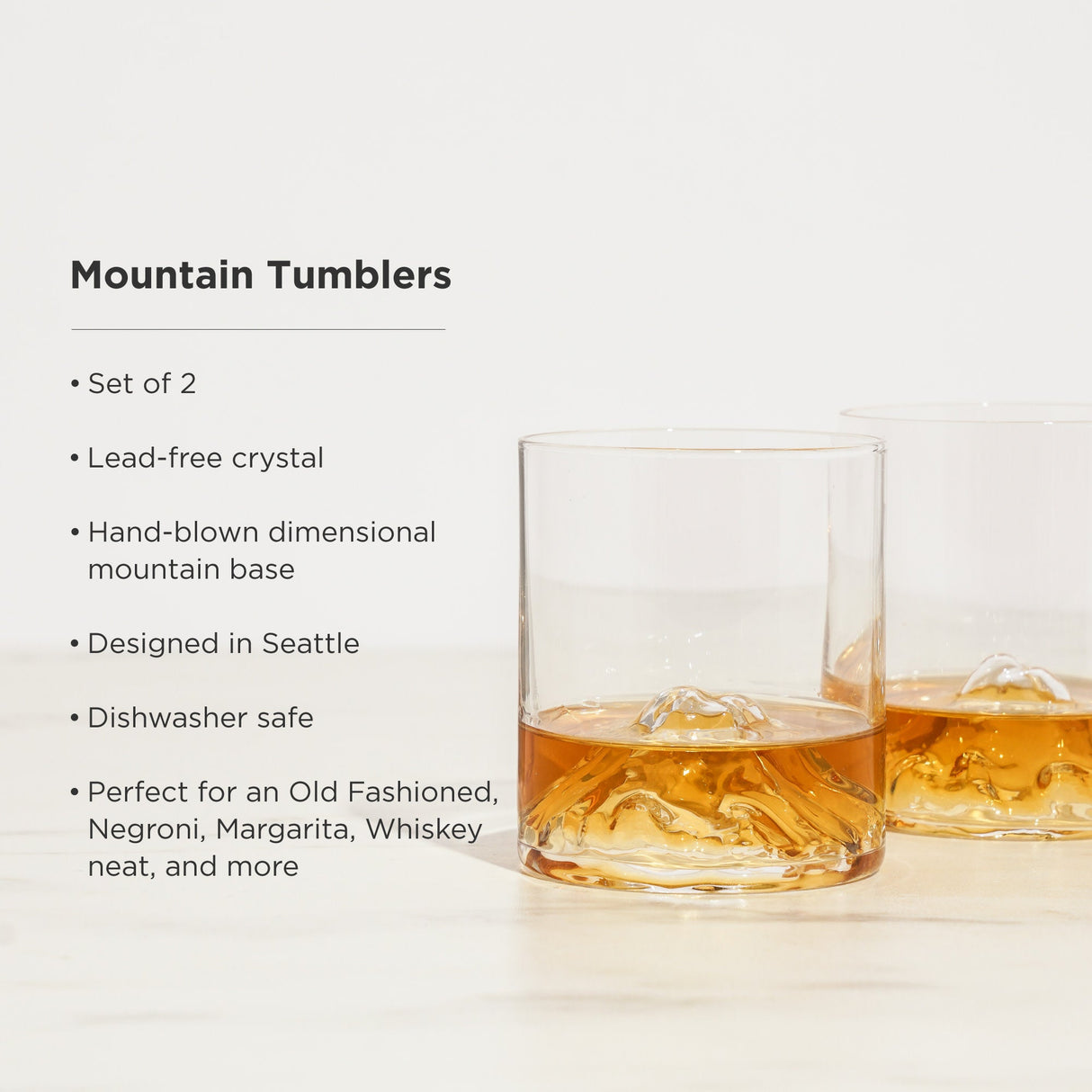 Mountain Crystal Tumblers Set of 2