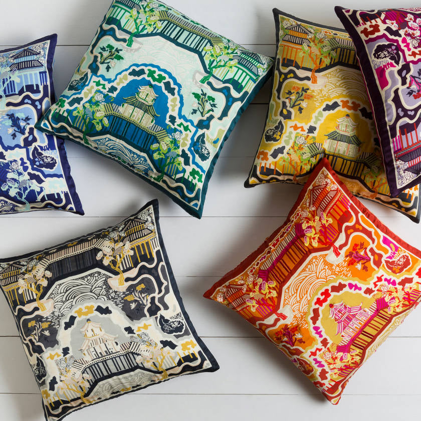 Heron Mustard Pillow Cover