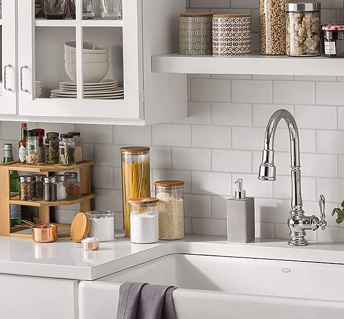 Glass Canister Set & Bamboo Lid