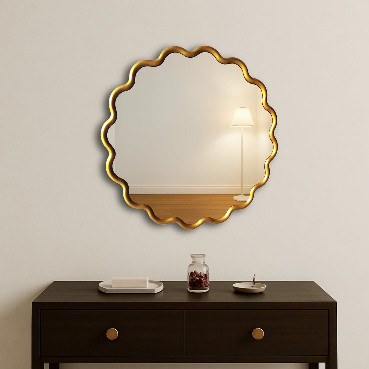 Round Wave Mirror
