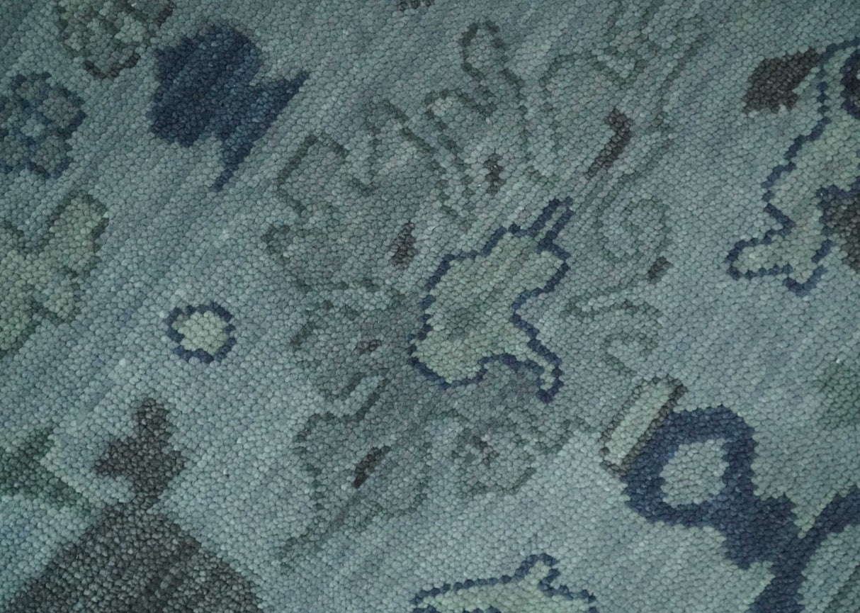 Gray and Charcoal Antique look Hand knotted Traditional Oushak wool Area Rug