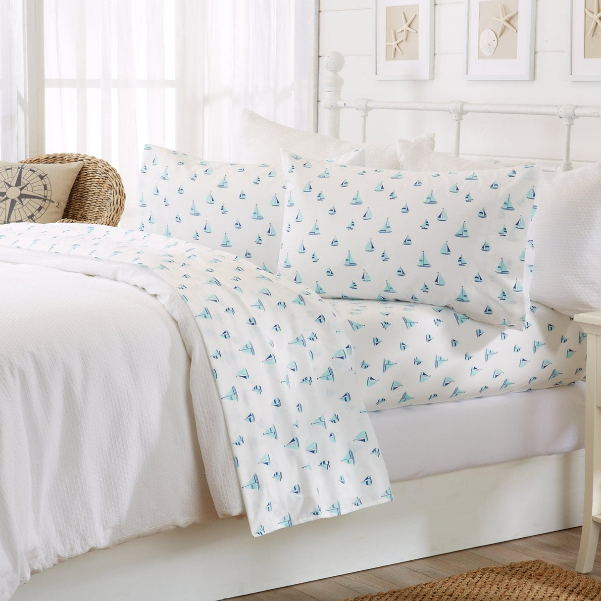 4-Piece Coastal Microfiber Sheet - Newport Collection