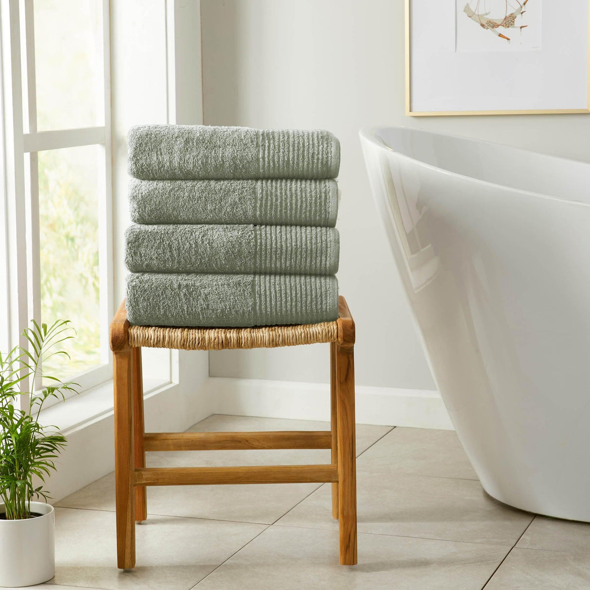 6 Pack Cotton Hand Towels - Kasper Collection