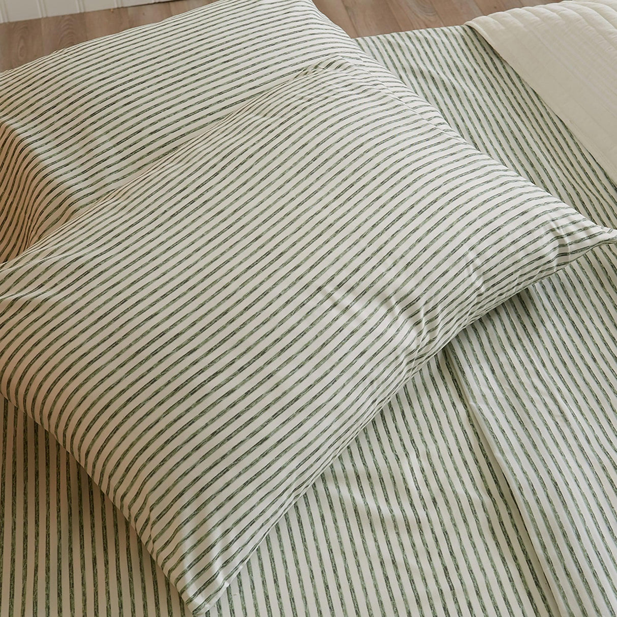 Striped Microfiber Sheet Set - Evette Collection
