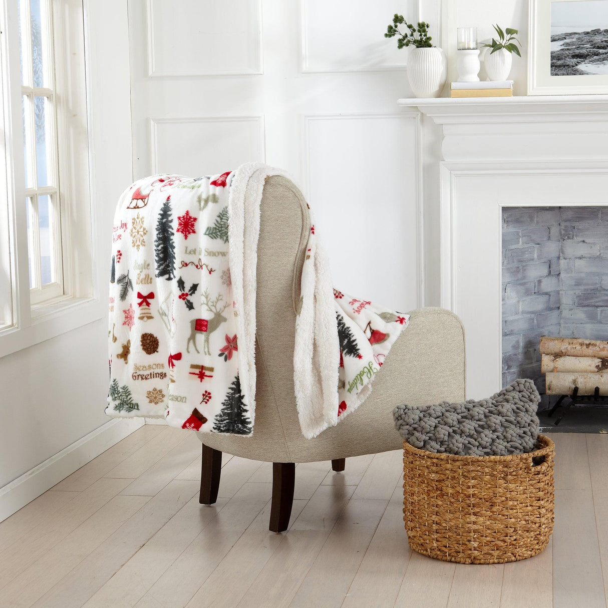 Sherpa Throw Blanket - Eve Collection