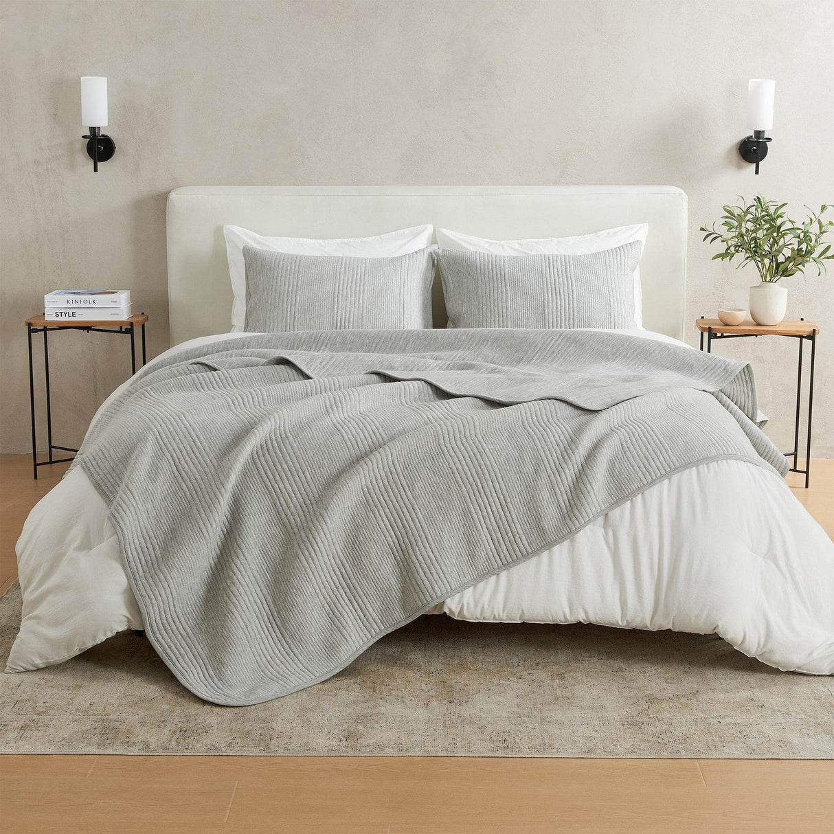 3 Piece Jersey Knit Quilt Set - Natalie Collection