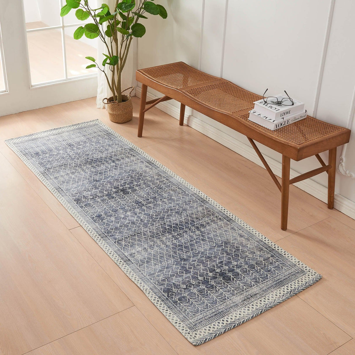 Distressed Moroccan Machine Washable Accent Runner 2'4" x 7' - Neve Collection