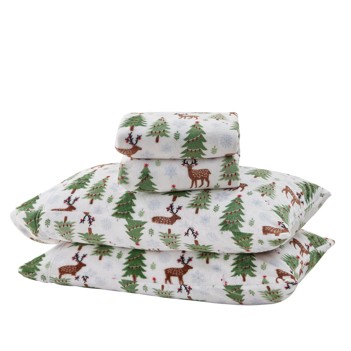 4-Piece Printed Plush Sheet - Velvet Luxe Collection