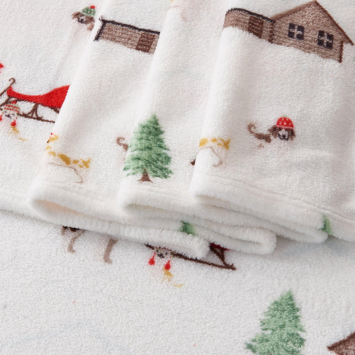 4-Piece Printed Plush Sheet - Velvet Luxe Collection