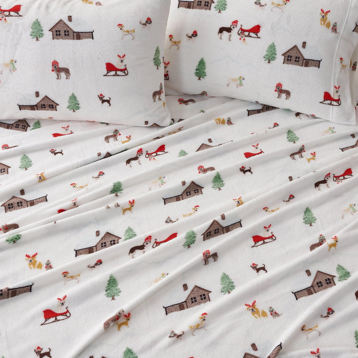 4-Piece Printed Plush Sheet - Velvet Luxe Collection