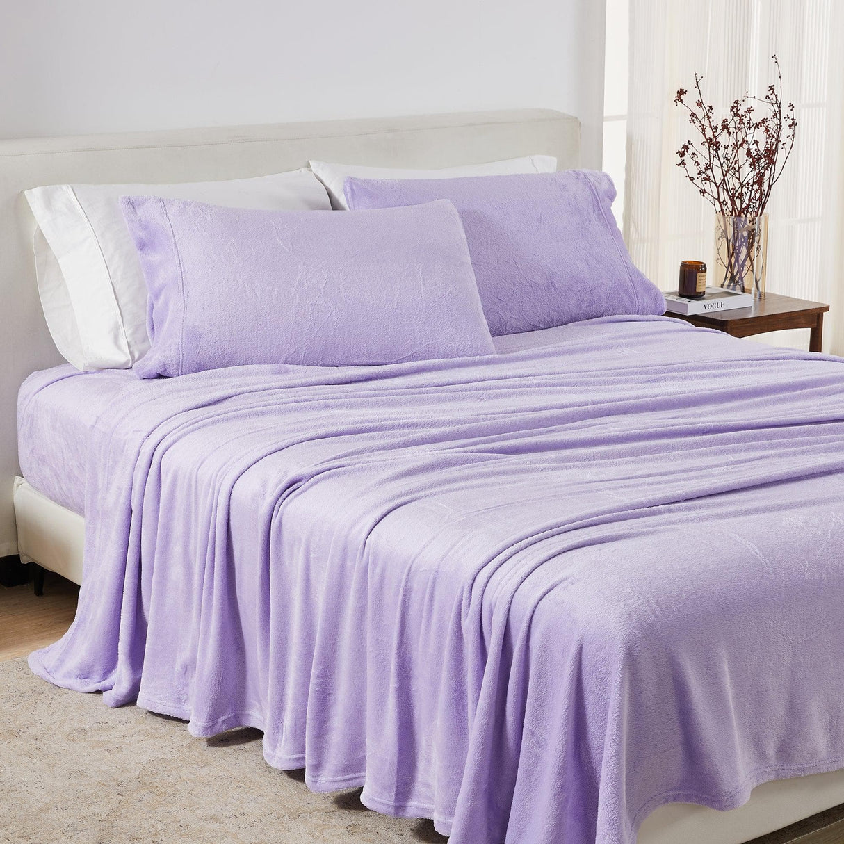 Solid Plush Sheet - Velvet Luxe Collection