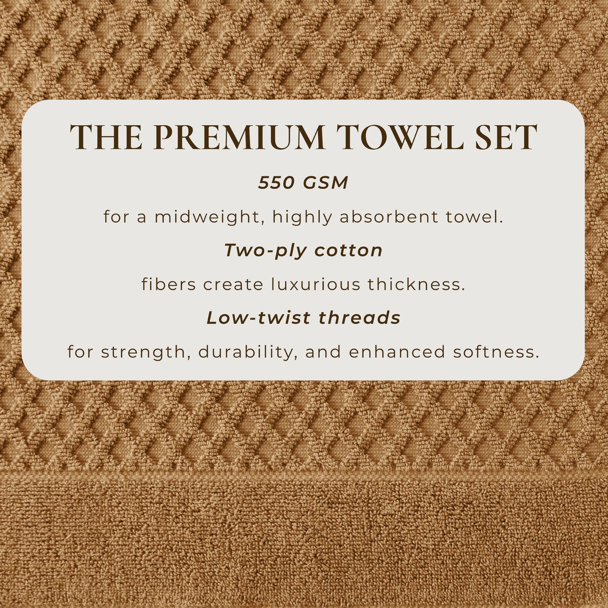 Cotton Diamond Waffle Weave Bath Towel Set - Grayson Collection