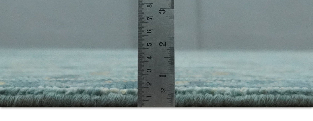 Hand Knotted Teal and Beige Multi Size Traditional Turkish Tree of Life Wool Rug